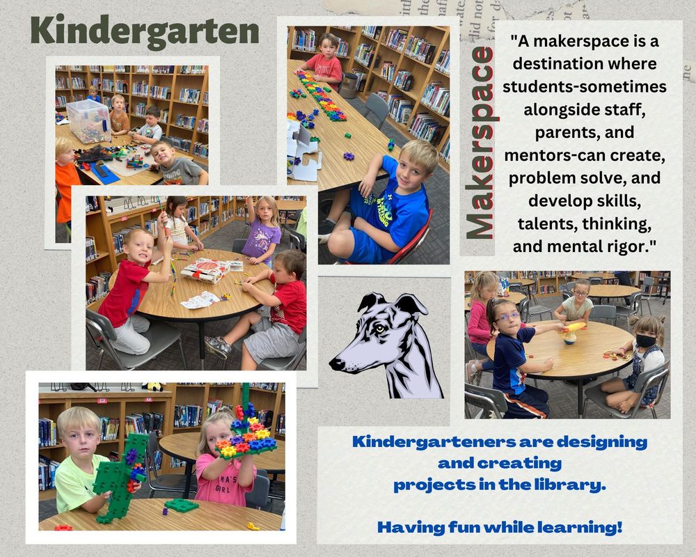 Kindergartener Class in the Library