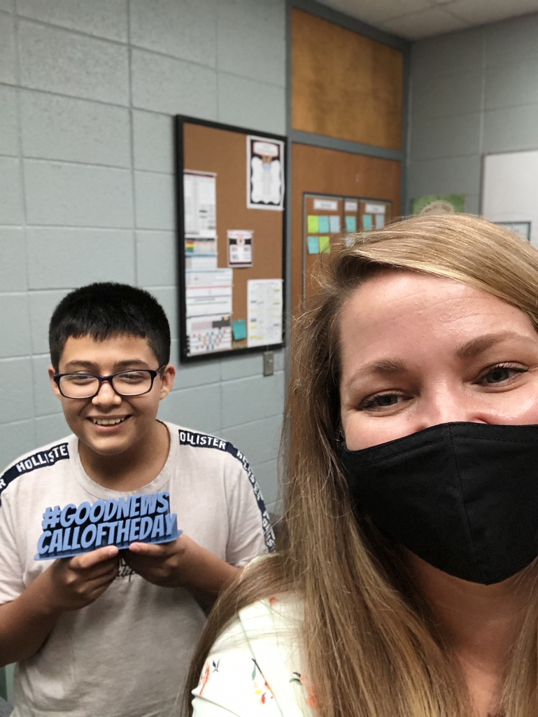 Mrs. Booher and a student