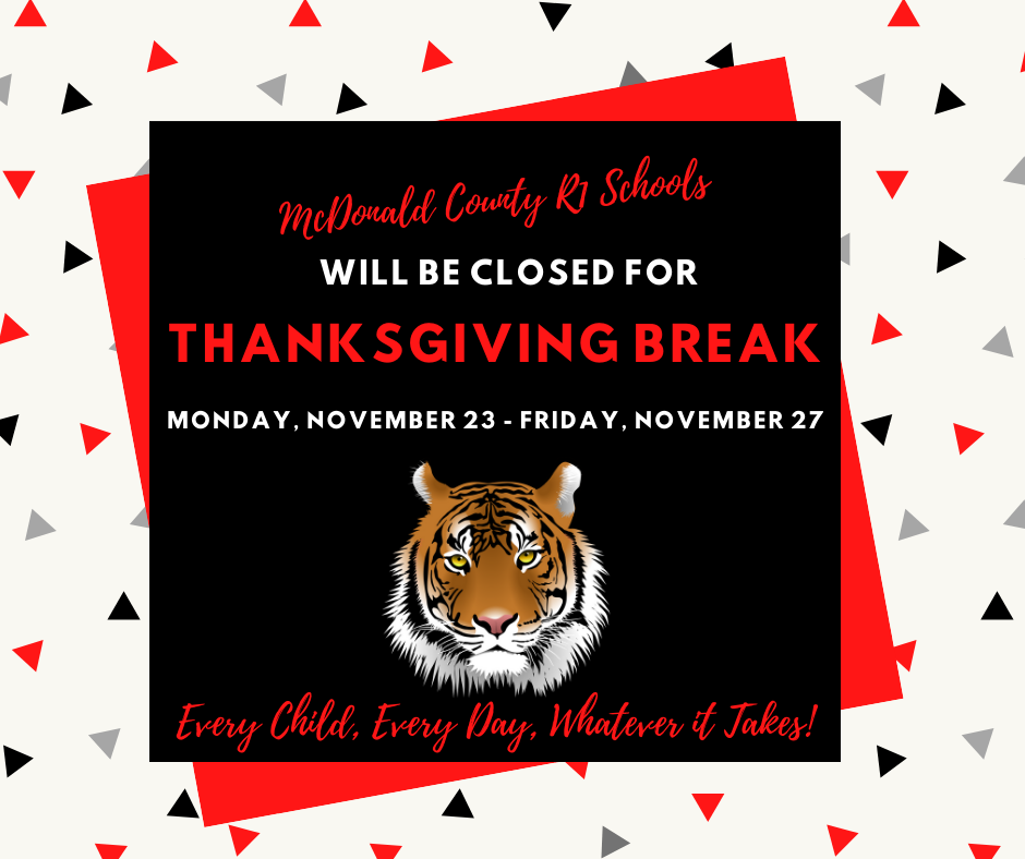 Thanksgiving Break notice