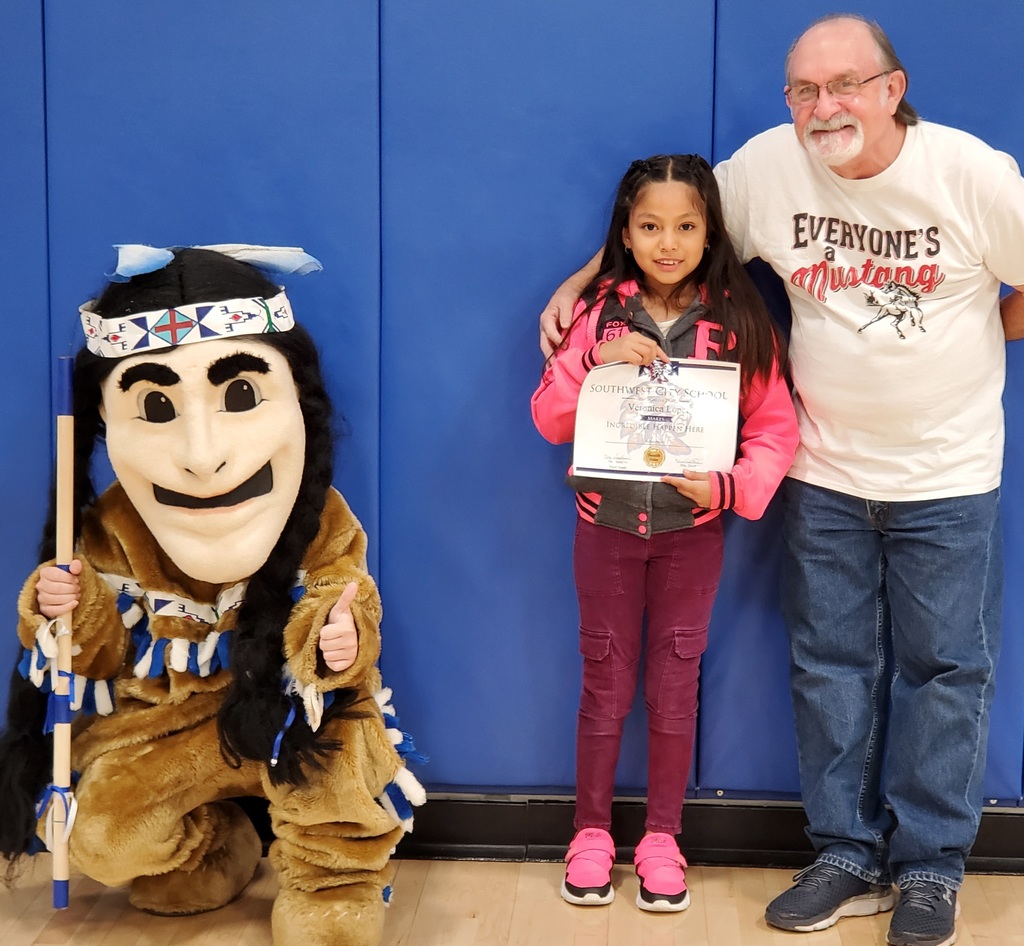 Veronica Lopez with Mr. Hawkins - 3rd Grade