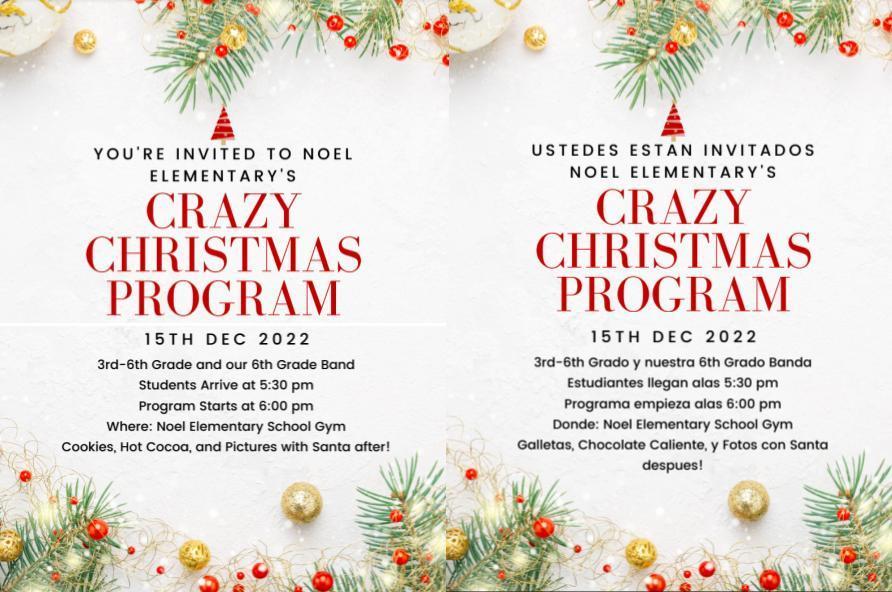 Crazy Christmas Program Flyer