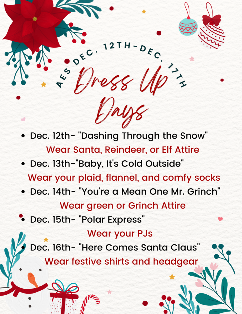 Reading Week Dress-Up Day (Dec. 12th-16th)