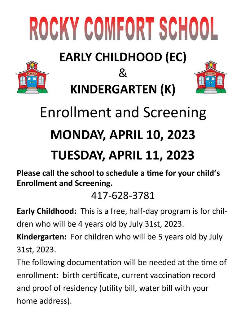 EC and Kindergarten Screening