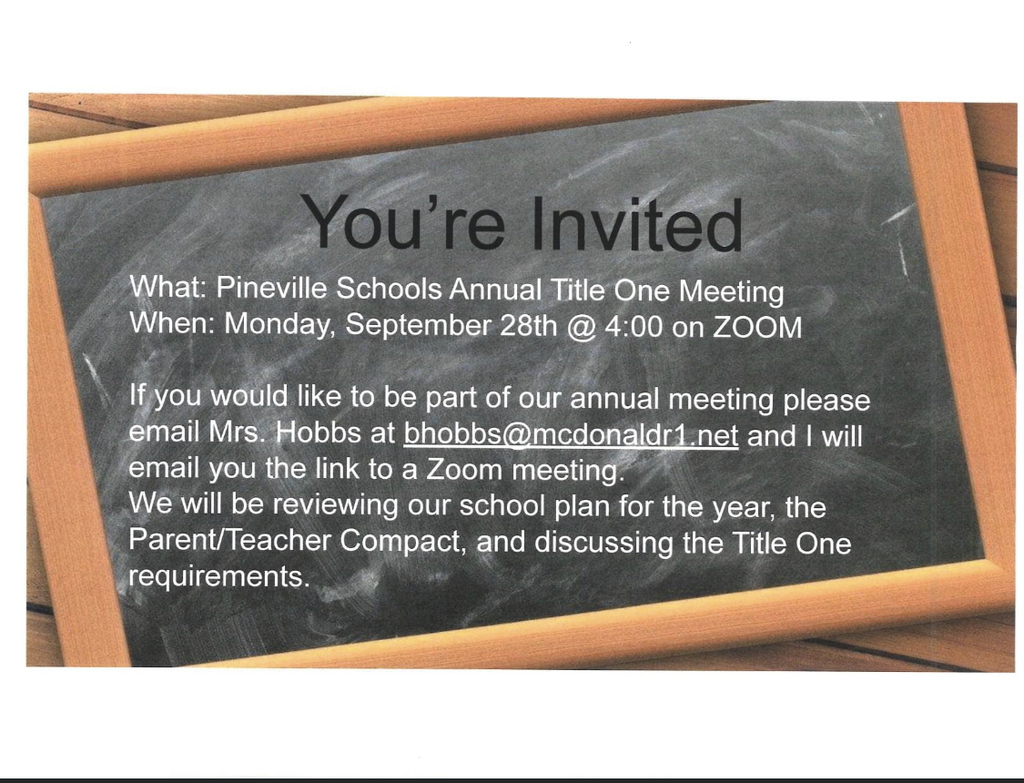 Annual Title One Virtual Meeting 